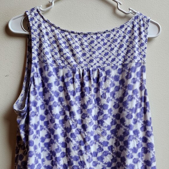 J. Jill Pintucked Batik-Print Tank Top Size Petite Large - Picture 12 of 13